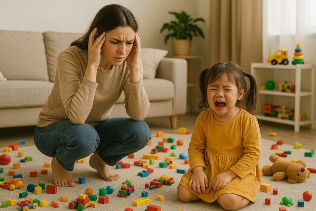 子供が泣くことにストレスを感じてしまうママ