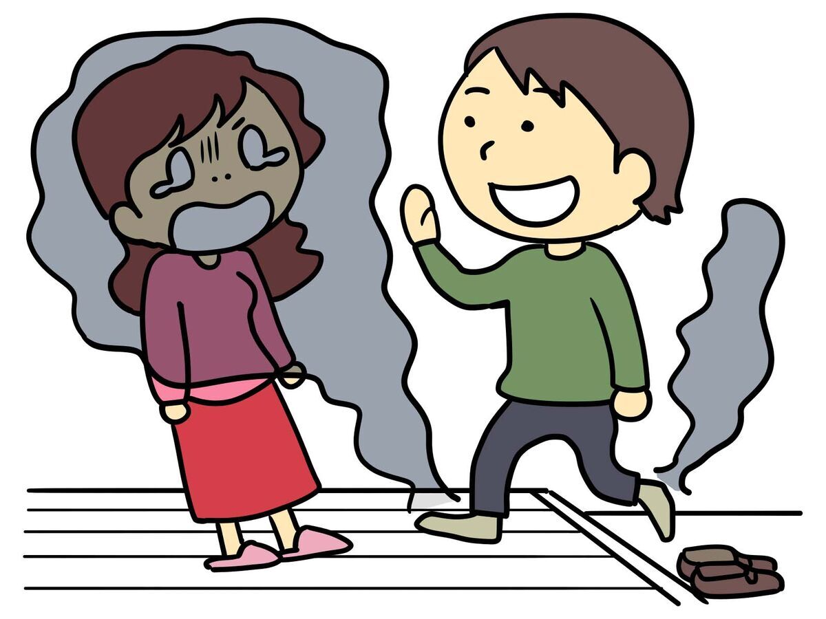 靴のにおいが靴下について匂う