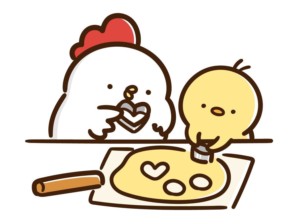 親子で型抜きを楽しむ