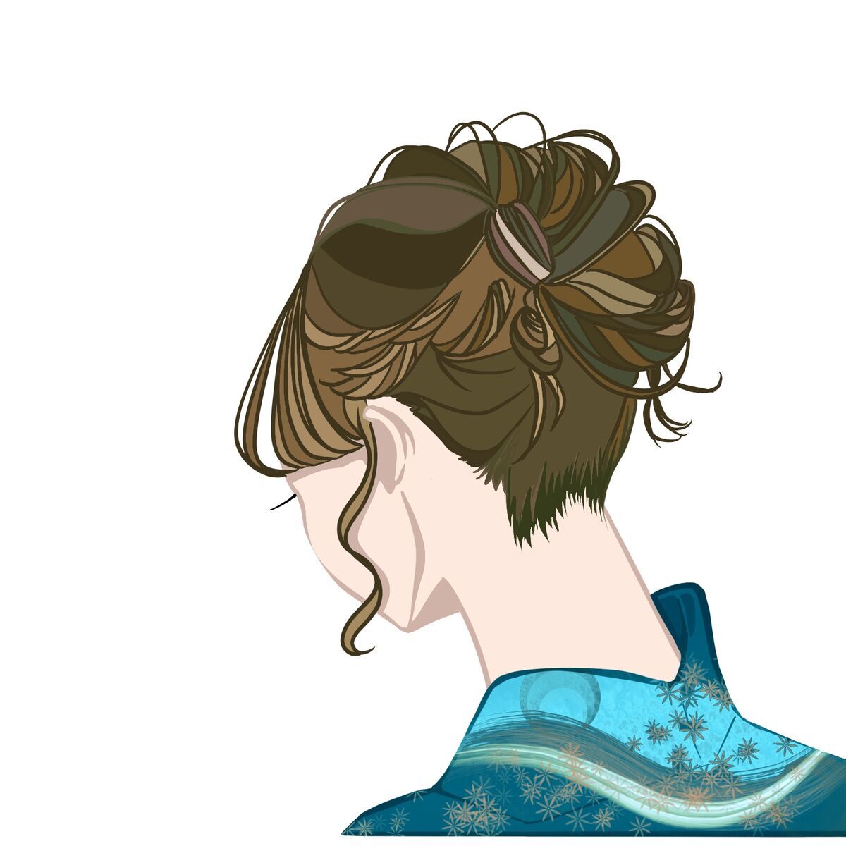 うなじのきれいな女性
