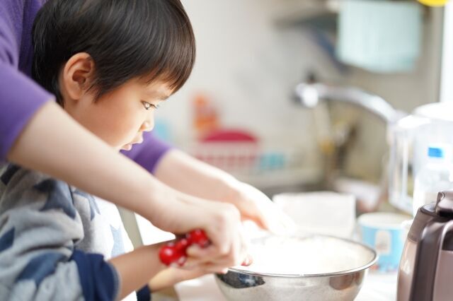 子供がお手伝いをする