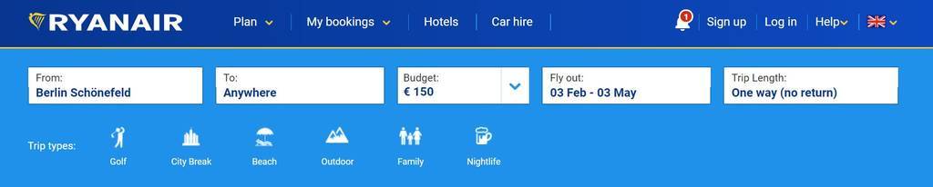 f:id:neyukix:20190203204728j:plain ライアンエアーのプロモーションチケット/ryanair promotion prices
