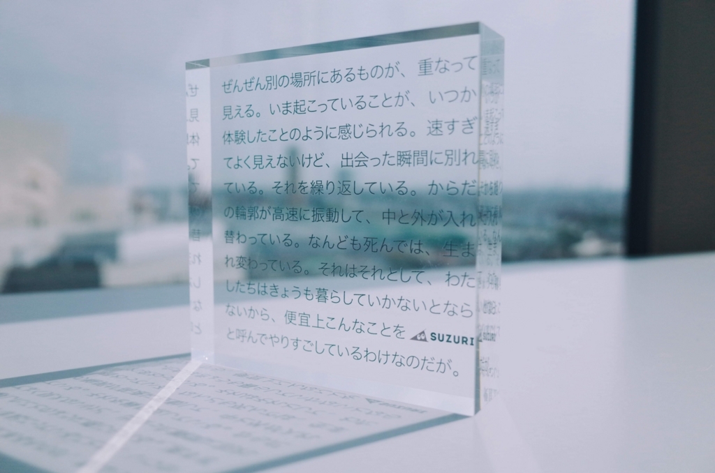 今年いちばん話したことば アクリルブロックかもしれない 練習