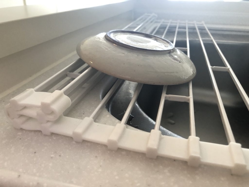 水切りラックに小皿を置く場合