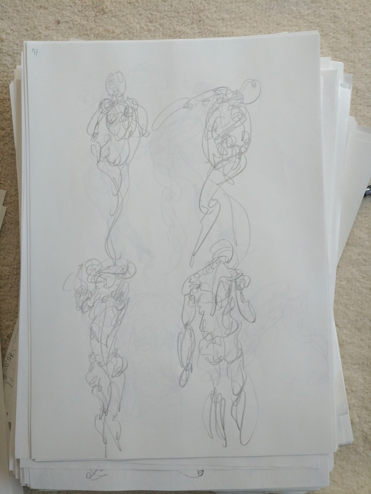 コピー用紙にクロッキー500枚描き終えた 大人になってゼロから初めるお絵かき