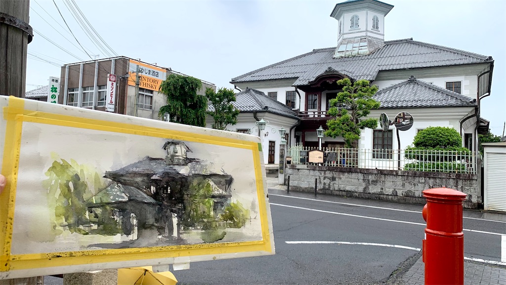 水彩de風景スケッチ 五月雨て近江八幡 2022 - スケッチで会いま