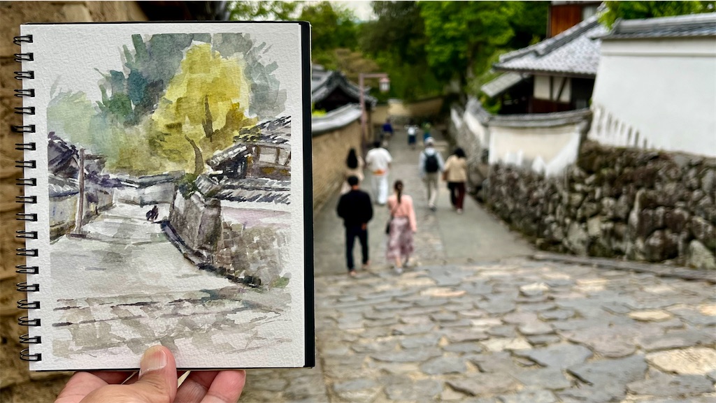 奈良公園を行く 水彩de風景スケッチ 2024 - スケッチで会いましょう 3.0