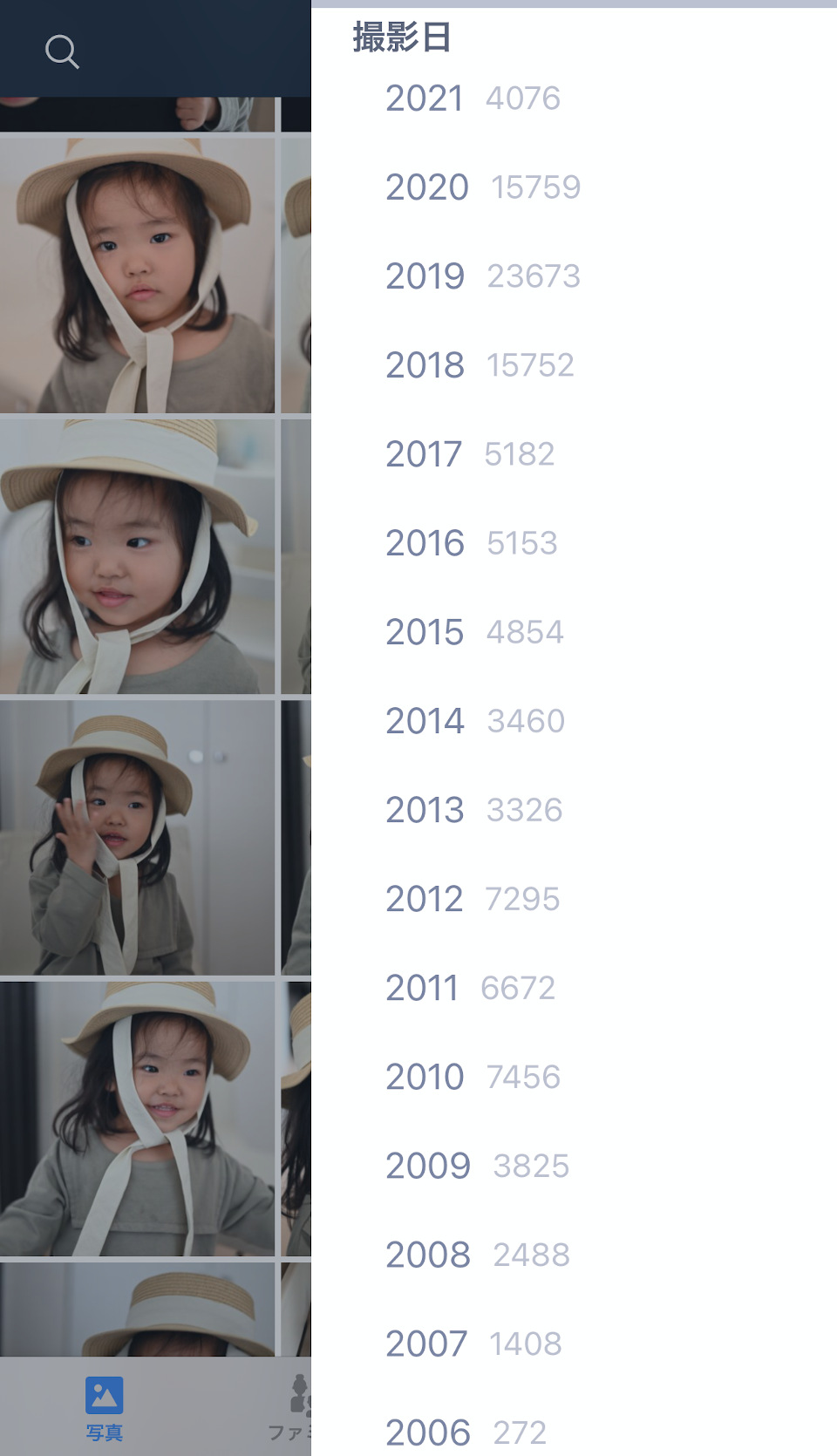 「Amazon Photos」内の保存状況 「Amazon Photos」内の保存状況