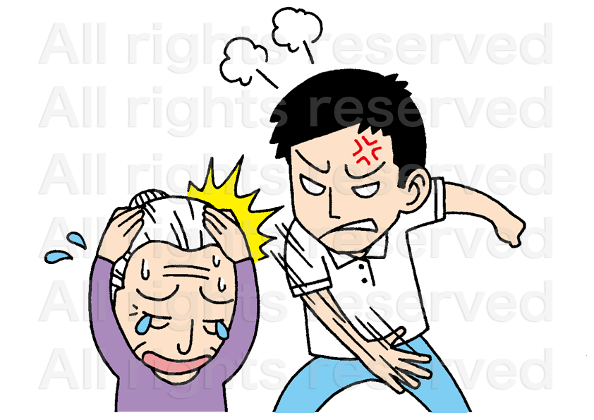 介護 高齢者を虐待するイラストを描いてみました 旅する似顔絵屋さんのゆるゆる日常絵日記