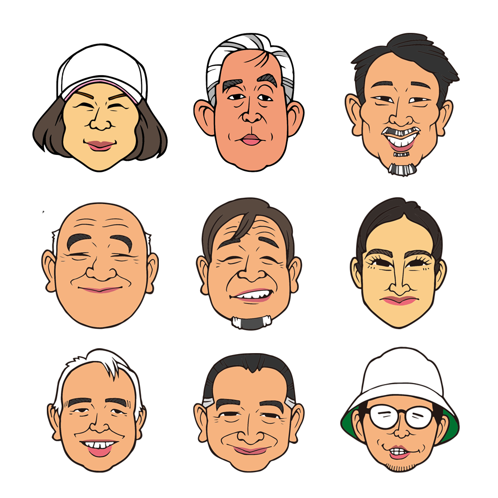 宮城県からのご注文】名札に使用する顔だけの似顔絵を制作しま 宮城県からのご注文】名札に使用する顔だけの似顔絵を制作しま