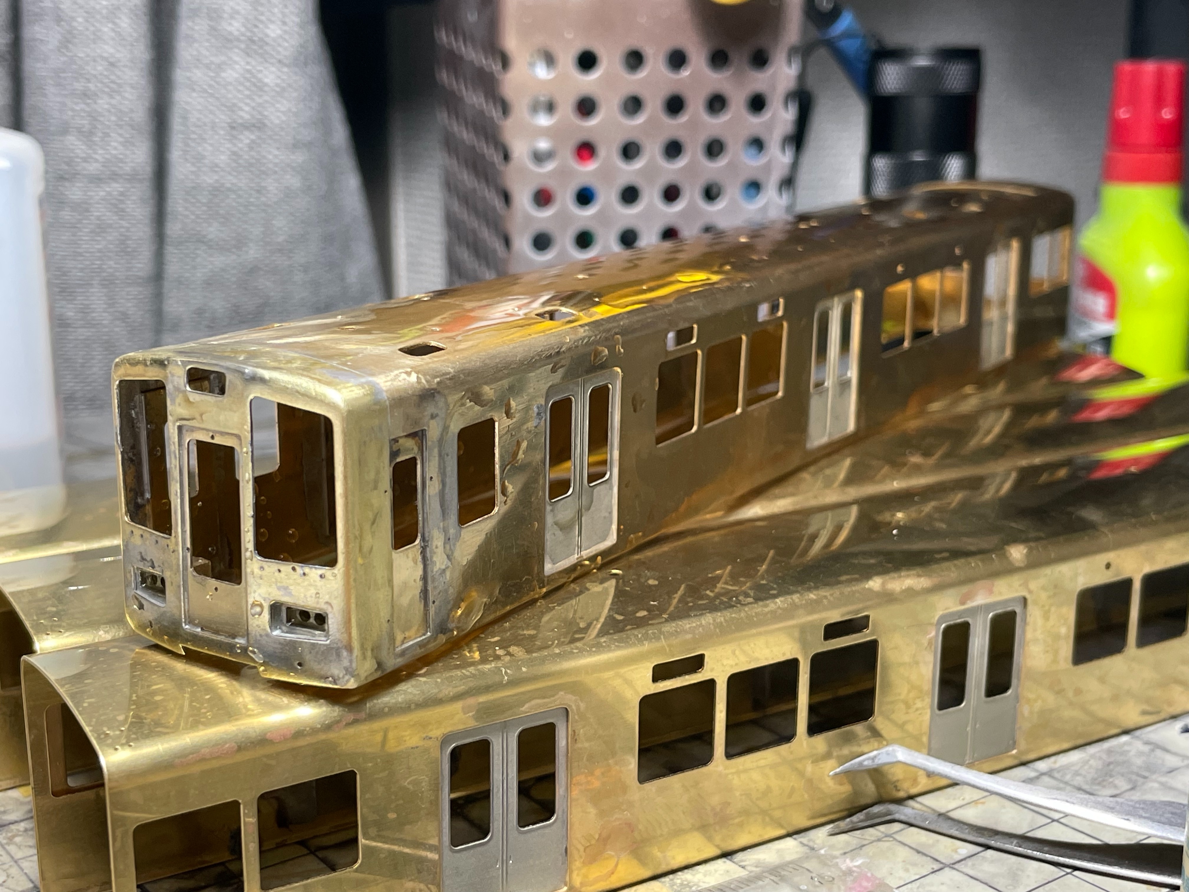 ひ*ん様 TOYO MODEL 阪急電鉄7000系アルミ車キット　未組立　HOゲ 16番 ホビーメイトオカ 阪急7000系 更新車キットを作る② - 逢田のブログ