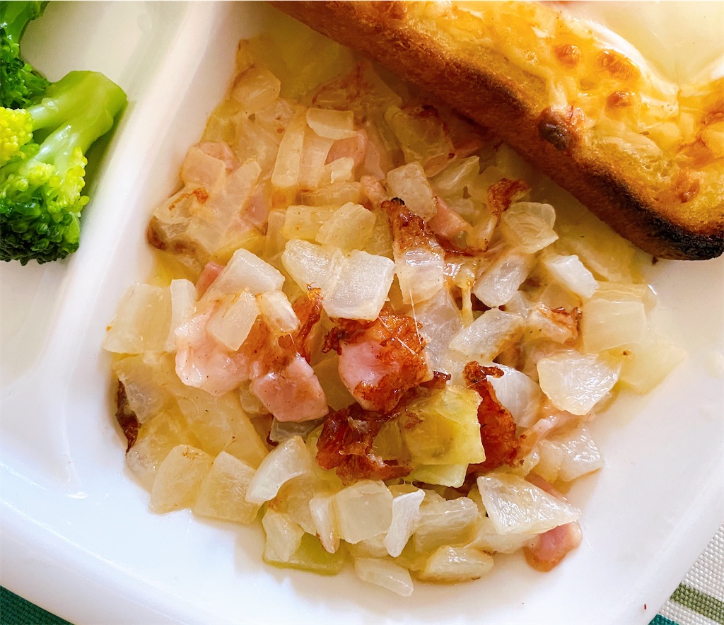 ハッシュドオニオンチーズ【レシピ】 きりみのなかみ