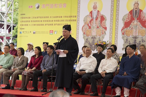 マカオ道教協会吳炳誌会長による挨拶/日本道観の道教交流