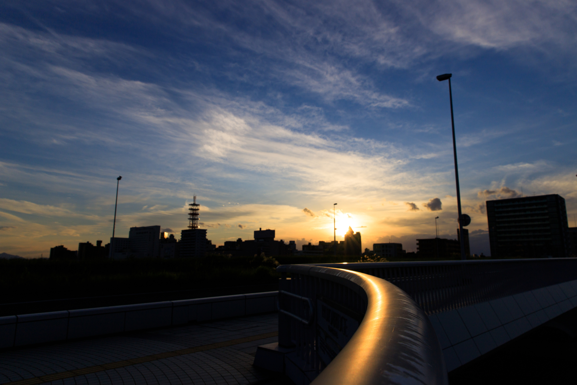 柳都大橋　夕焼け