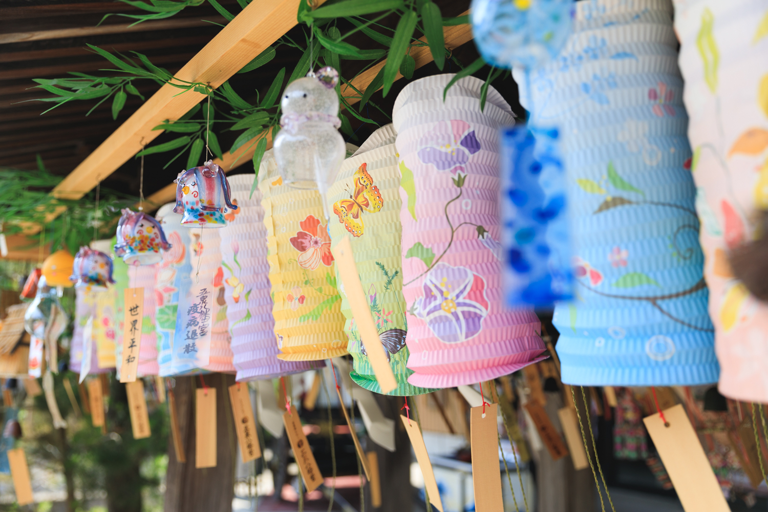 五泉市 五泉八幡宮 風鈴 提灯