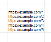 1セルにURLをまとめる