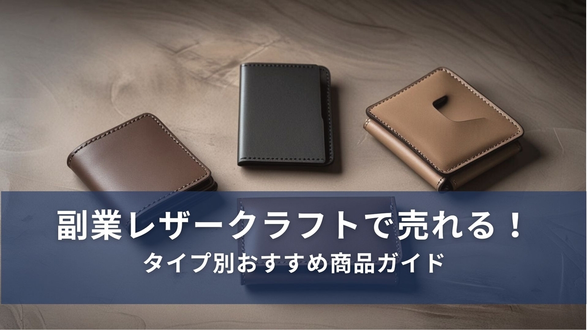 レザークラフトの副業で売れやすい商品選びのポイントの画像