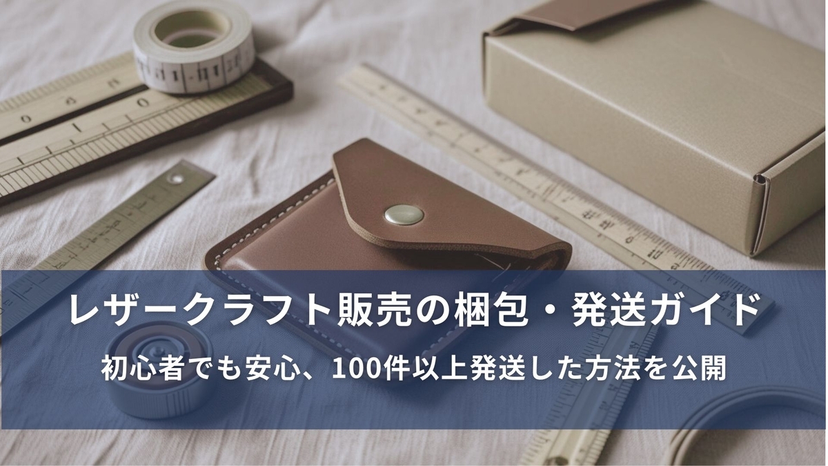 レザークラフト販売の梱包・発送ガイド|初心者でもトラブルなく安く送るコツ