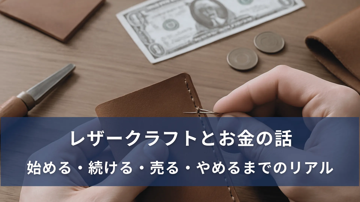 レザークラフトとお金のイメージ画像