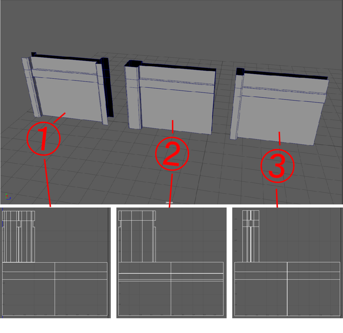 ゲーム背景制作おべんきょ その１ 石のお城のパーツ作り にかわのおべんきょ日記