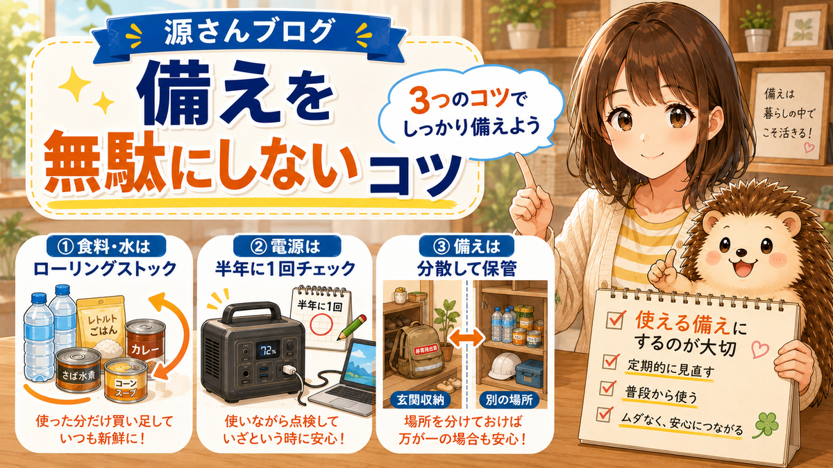 備えを無駄にしないコツ