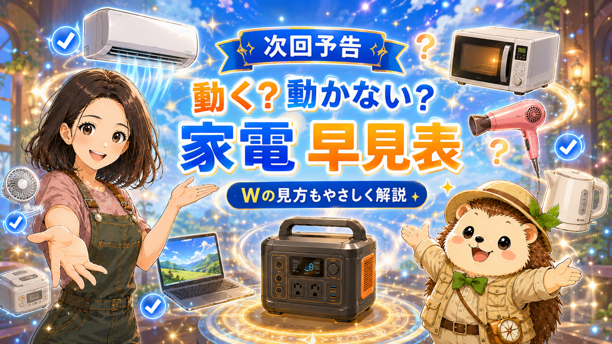 次回予告 動く家電・動かない家電