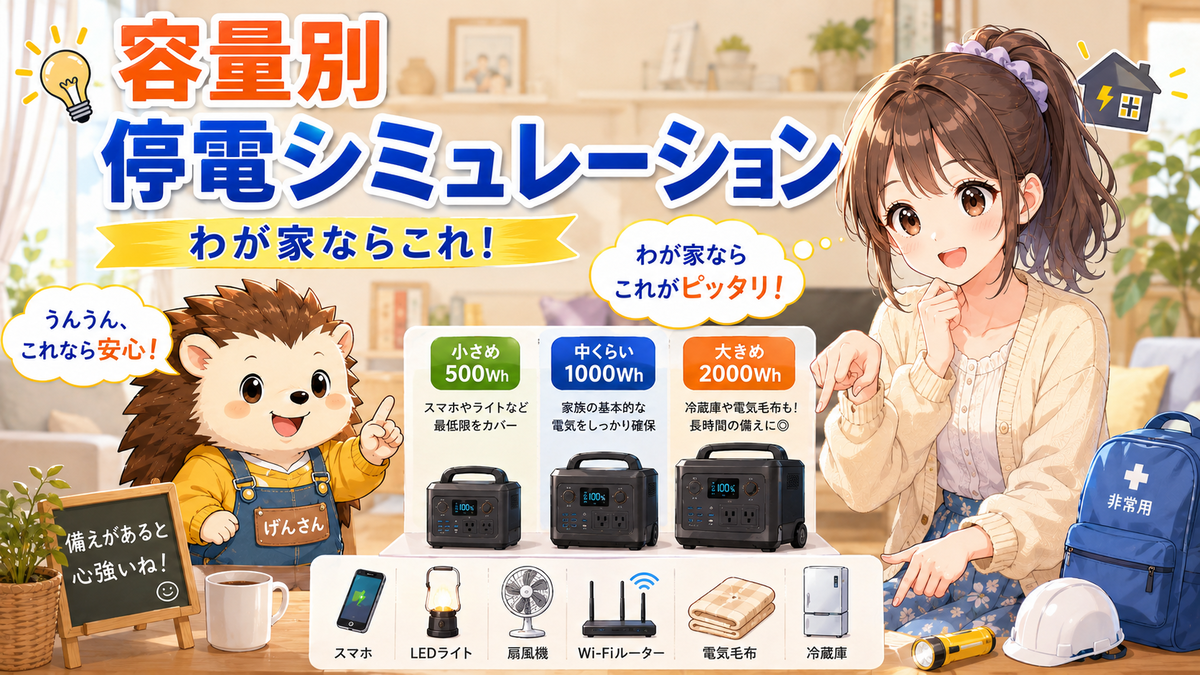 容量別:あなたの停電シミュレーション