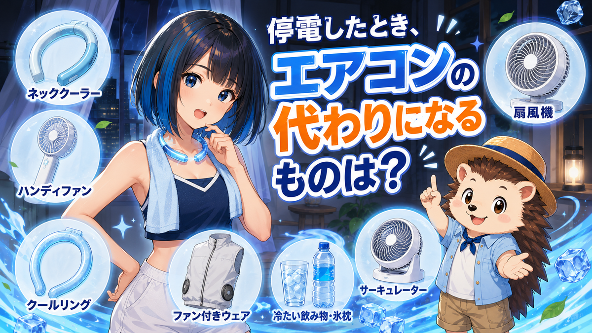 停電したとき、エアコンの代わりになるものは?
