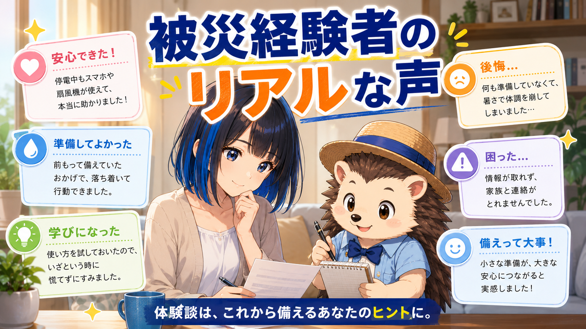 被災経験者のリアルな声——「あってよかった」と「後悔した」
