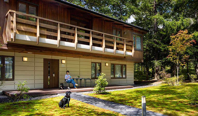 軽井沢マリオットホテルのドッグコテージ