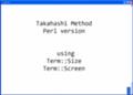 Takahashi Method Perl version