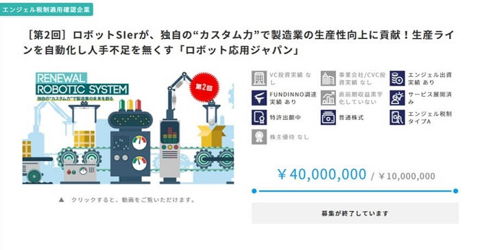 ロボット応用ジャパン,募集状況