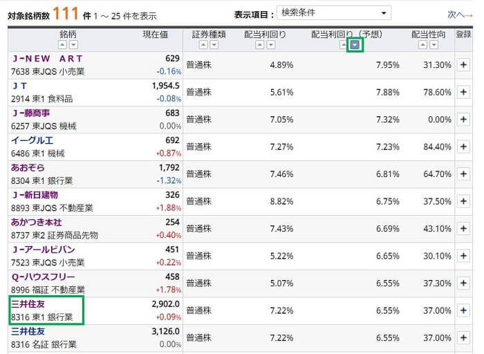 マネックス証券,スクリーニングツール使い方