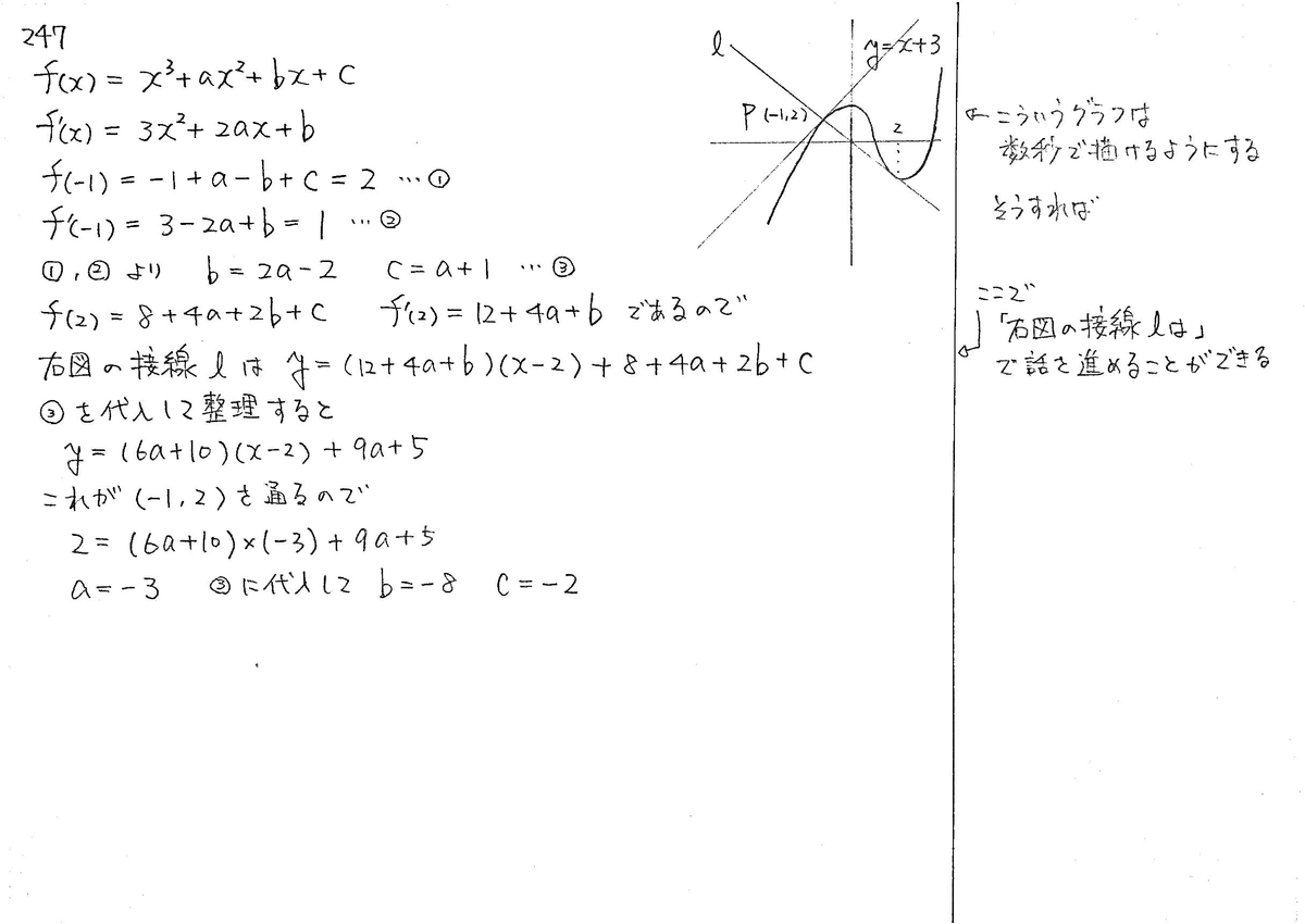 スタンダード数学演習Ⅰ・Ⅱ・A・B P70 247 解答 - 数学帝國へ
