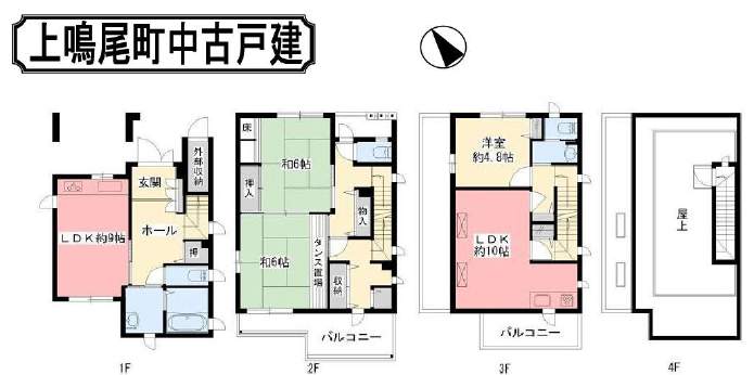 西宮市上鳴尾町中古一戸建て 5番 間取り 西宮市上鳴尾町中古一戸建て 5番 間取り