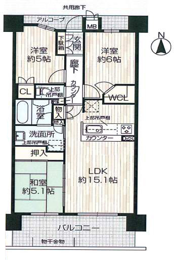 ジオ西宮北口ガーデンズSE棟(8階部分・69.48㎡) 間取り f:id:nishinishitan:20170403092002j:plain
