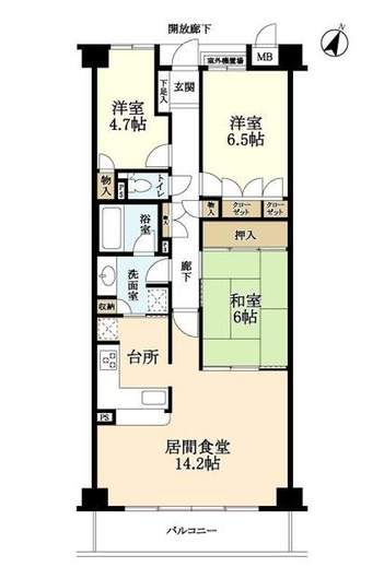 パークハウス芦屋南宮町(1階部分・78.84㎡) 間取り パークハウス芦屋南宮町(1階部分・78.84㎡) 間取り
