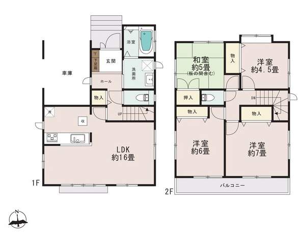 西宮市門戸荘新築一戸建て1号棟 5番 間取り 西宮市門戸荘新築一戸建て1号棟 5番 間取り