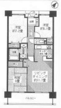 西宮マリナパークシティ桜のまち5番館(10階部分・74.06㎡) 間取り 西宮マリナパークシティ桜のまち5番館(10階部分・74.06㎡) 間取り