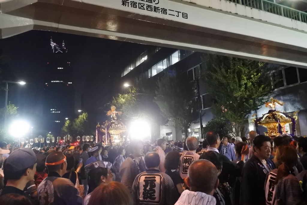 熊野神社例大祭（新宿）2018、熊野神社前での式典