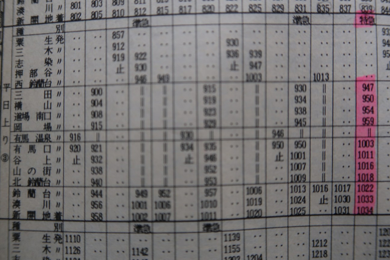 1993年3月 台湾鉄道時刻表