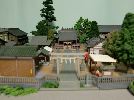 完全早い者勝ち❗️】大ジオラマ 踏切と神社のある風景（お祭りver）