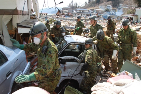 個別 被災地での自衛隊の支援活動 の写真 画像 防災 災害関係 西野神社 アルバム