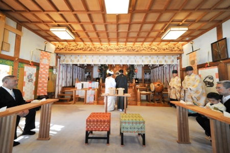 西野神社での神前結婚式