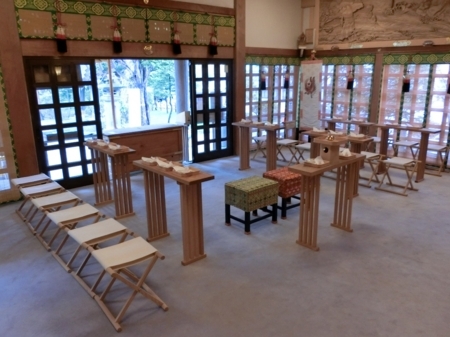 西野神社 拝殿内(神前結婚式仕様)