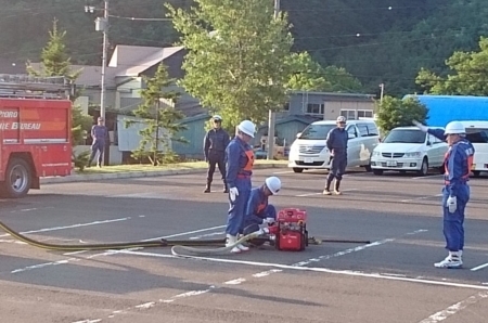 札幌市西消防団 西野分団の訓練(平成30年6月)