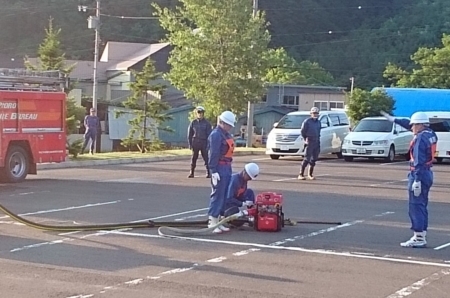 札幌市西消防団 西野分団の訓練（平成30年6月）