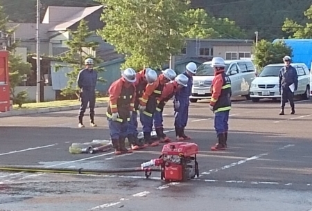 札幌市西消防団 西野分団の訓練(平成30年6月)