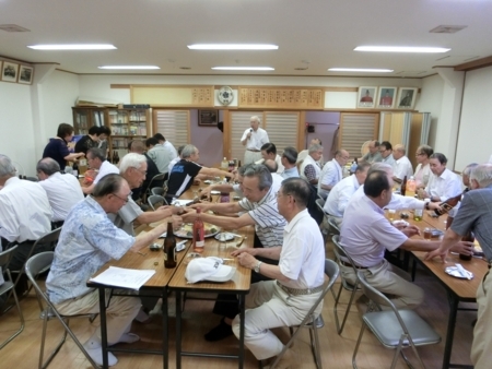 平成30年7月　地域代表者達との会議後の懇親会