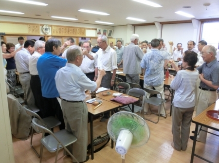 平成30年7月 地域代表者達との会議後の懇親会